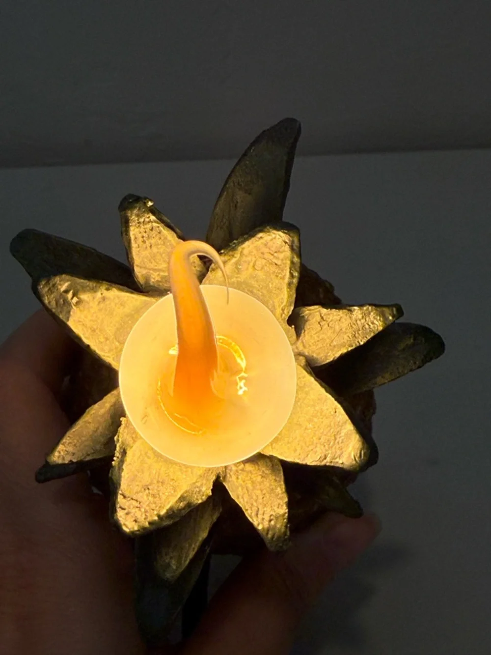 Vintage Resin  Pineapple Lamp Night Light Window Light Design ~7”T Mini‎